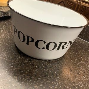 Metal popcorn bowl